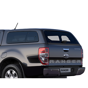 Ford Ranger (02/2019 - ..) double cab hard top with side windows, Absolute Black
