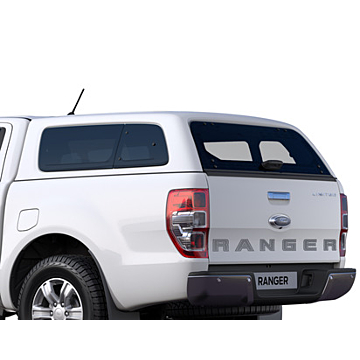 Ford Ranger (02/2019 - ..) double cab hard top with side windows, Frozen White