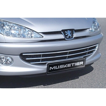Musketier Peugeot 206 stainless steel grill, chromed with big original grill