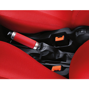 Ford Ka 09/2008 - 2016 hand-brake cover Sunrise (red) with matt chrome finish rings