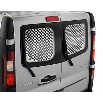 Renault Trafic / Opel Vivaro (2014 - 2019) window protection grille rear - swinging doors