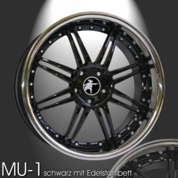Musketier Peugeot 407 alloy wheel MU-1 8,5x19 black with stainless steel