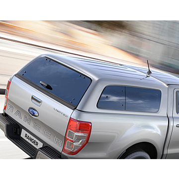 Ford Ranger (02/2019 - ..) double cab hard top with side windows, Moondust Silver