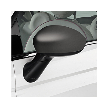 Fiat 500/500c wrapped side mirror covers in matt titanium
