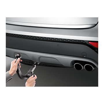 Hyundai i10 (2010 - 2014) tow bar, horizontal detachable