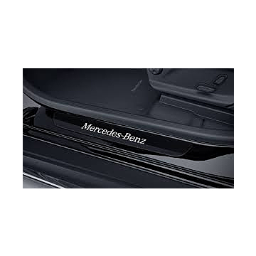 Mercedes door sill trim stainless steel black illuminated