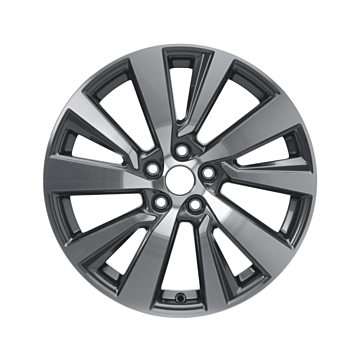 Ford Puma (10/2019 - ..) except ST and ST X alloy wheel 18" 5 x 2-spoke design, pearl gray polished