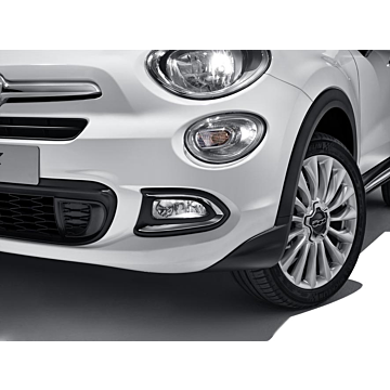 Fiat 500X polished chrome-plated fog light rings