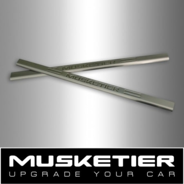 Musketier Peugeot 108 scuff plates, stainless steel polished, 2 pieces
