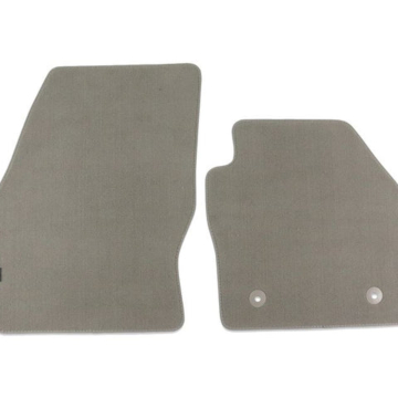 Ford C-MAX (11/2010 - 11/2014) velour floor mats front, gray, with gray Nukub edges
