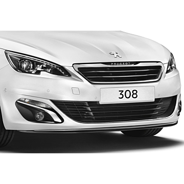 Peugeot 308 (2013 - ..) front bumper spoiler for vehicles with foglamps