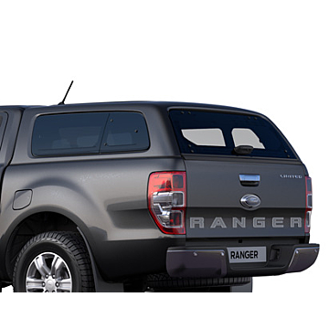 Ford Ranger (02/2019 - ..) double cab hard top with side windows, Sea Grey