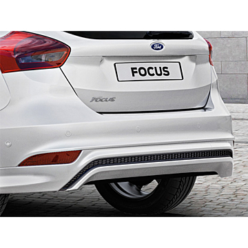 Ford Focus (09/2014 - 03/2018) hatchback rear bumper diffuser high-gloss black with integrated diffuser