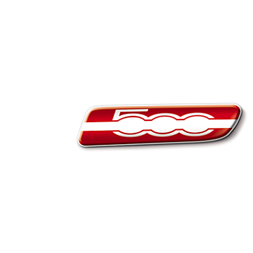 Fiat 500/500c Badge 500 logo red
