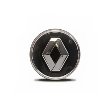 Renault hub cap black with chrome edge 58mm