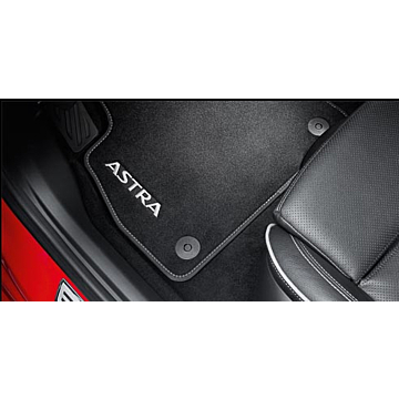 Opel Astra K floor mats velour premium black