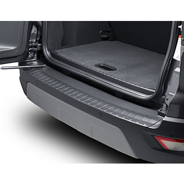 Ford EcoSport (10/2017 - ..) rear bumper protector, shaped, matte black