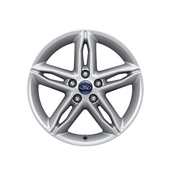 Ford C-MAX (11/2010 - 09/2018) / Focus (01/2011 - 03/2018) lichtmetalen velg 17" 5-spaaks Premium design, zilver