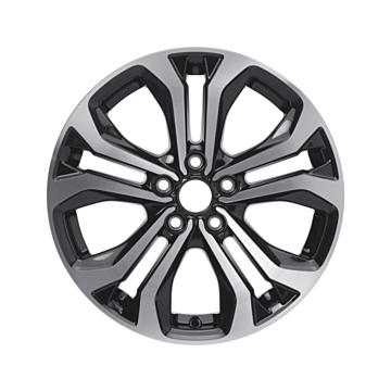 Ford Puma (10/2019 - ..) except ST and ST X alloy wheel 17" 5 x 2-spoke design, Absolute Black polished