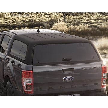 Ford Ranger (02/2019 - ..) double cab hard top with side windows, matte black