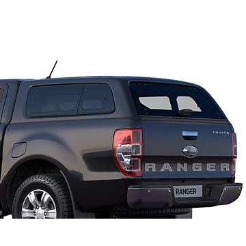 Ford Ranger (02/2019 - ..) double cab hard top with side windows, Agate Black