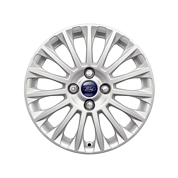 Ford Fiesta (09/2008 - 06/2017) alloy wheel 16" 15-spoke design, Sparkle silver