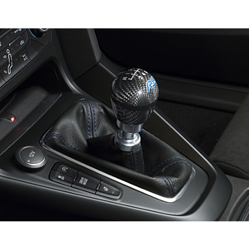 Ford Focus (01/2011 - 03/2018) RS gear shift knob carbon 6-speed with blue Ford RS logo