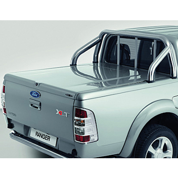 Ford Ranger (2006 - 10/2011) Style-X hard cover bagageafdekking versluitbaar, geverfd in zilveren metallic