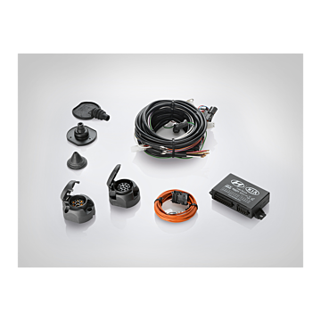 Hyundai i10 (2010 - 2014) tow bar wiring kit, 7-pole with PDC & C2