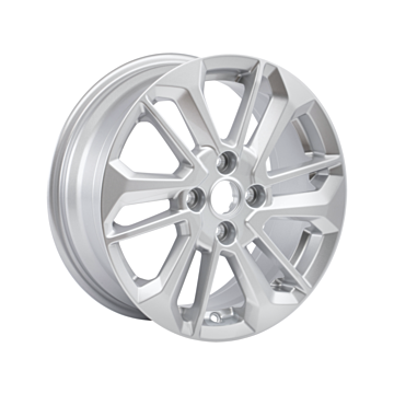Ford Fiesta (07/2017 - 2023) alloy wheel 16" 6 x 2-spoke design, sparkle silver