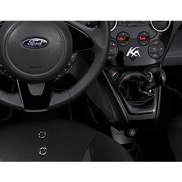 Ford Ka 09/2008 - 2016 centre console mounted storage net Piano Black