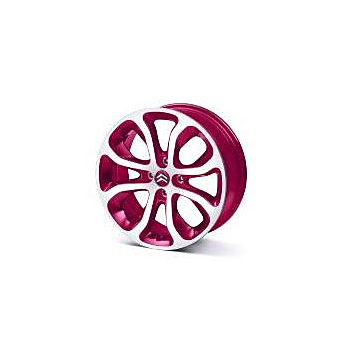 Citroën alloy wheel Clover 17" 4-holes Rouge ErythrÍ©e, polished.