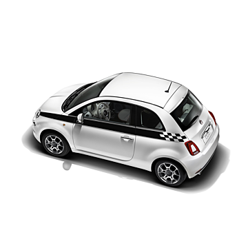 Fiat 500/500c stripes black sports side 