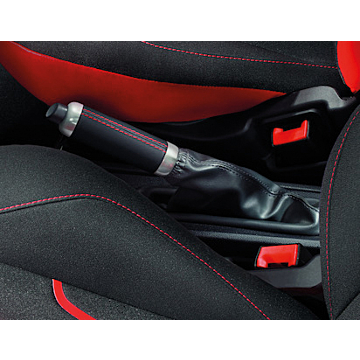 Ford Ka 09/2008 - 2016 hand-brake cover black with red stitching