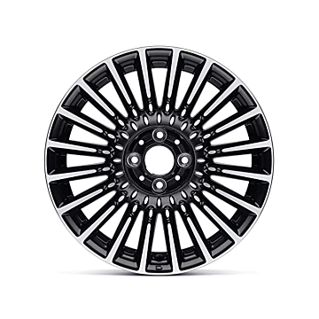 Fiat 500/500c alloy wheel 16” Bicolore black / chrome