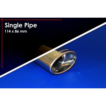 Musketier Citroën C1 / Peugeot 107 / Toyota Aygo duplex rvs einddemper 1x114x86 mm