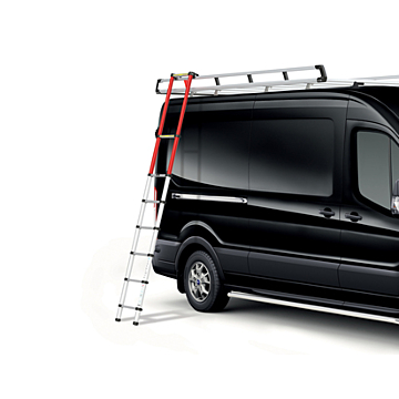 Ford Transit (01/2014 - ..) / Tourneo / Transit Custom (02/2018 - 09/2023) Q-Tech Get-Up telescopic ladder with 6 steps