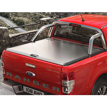 Ford Ranger (2012 - 11/2022) roll-up tonneau cover silver, manually operated