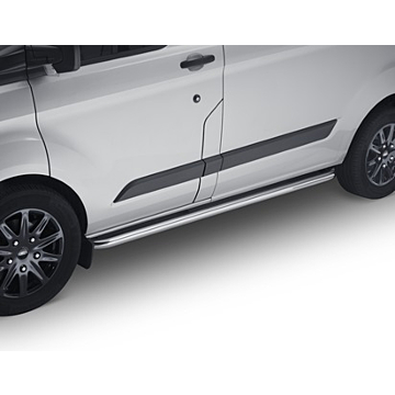 Ford Tourneo Custom / Transit Custom (08/2012 - 09/2023) side bar polished stainless steel tube design with curved ends