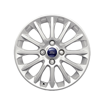 Ford Fiesta (09/2008 - 06/2017) alloy wheel 16" 12-spoke Verve design, Sparkle silver