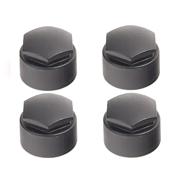Audi / Seat / Skoda / Volkswagen caps for wheel locking bolts black (4 pieces)