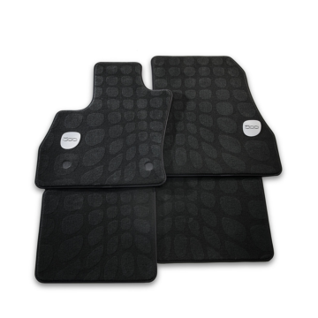 Fiat 500L (2012 - 2017) velour floor mats with 500 logo