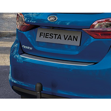 Ford Fiesta (07/2017 - 2023) rear bumper protector, brushed stainless steel