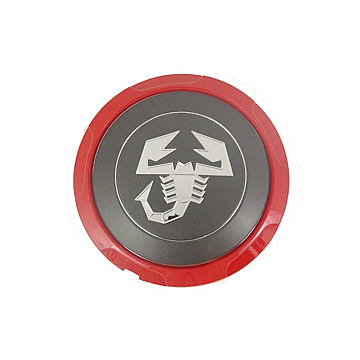 Abarth 500 hub cap black / red