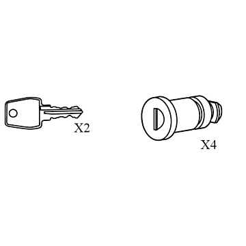 Renault Captur set sloten en sleutels voor dakdragers (Barsat)