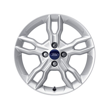 Ford Ka 09/2008 - 2016 alloy wheel 16" 5 x 2-spoke design, sparkle silver