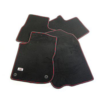 Peugeot 208 floor mats velours LIGNE S (black/red) LHD